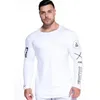 Herr t shirts män bodybuilding långärmad t shirt man casual mode mager t-shirt manliga gym fitness träning tees toppar jogger märke kläder 220902