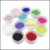 Nail Art Decorations Nail Art Decorations Color/Set Veet Glitter Polish Powder Pigment Flocking For Nails Diy Decoration Tipsnail Dro Dhuxd