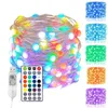 Strings 20M 200 LED DIY RGB Christmas Tree String Light Waterproof Copper Wire Fairy Garland For Outdoor Holiday Party Event Decor
