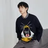 Mężczyźni Swetery Młodzieniec sweter Harajuku Hip Hop Streetwear Funny Tiger Cartoon Pullover O Neck Oversize Fashion Male Para 220902