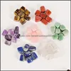 Party Favor Natural Crystal Chakra Stone 7Pcs Set Stones Palm Reiki Healing Crystals Gemstones Decoration Accessories 527 V2 Drop Del Dhfry