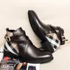 İngiliz Ayakkabı Botları Erkek Ayakkabı Klasik Noktalı Toe Pu Dikiş Ekose Kemer Toka Moda Günlük Sokak Günlük Ad130