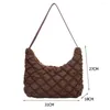 Sacs de soirée mode plissé matelassé coton rembourré aisselles sac femmes froncé grande capacité épaule couleur unie fermeture à glissière Designer Crescent B