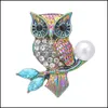 CLASPS HOOKS NOOSA PLATING DAZZLING OWL CRYSTAL SNOWFLAKE SNACK Knappar Fit DIY 18mm Button Armband Halsband Acc Ingre Dhseller2010 Dhew9