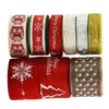 Julekorationer 9 stycken 2 yard blandade grosgrain diy band för bröllop xmas trädpartindekor presentförpackning utsmyckningar