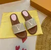 Weave Slippers Retro Embroidery Summer Luxurys Slippers Women Leisure Flat Bottom Sandal Indoor Outdoor Comfortable Letters Beach Flip Flop