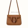 Messenger Bag Brown Gold Button Designer Classic Brand H Luxury Bag de alta qualidade Moda de couro genuíno 2022