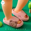 Slipper Summer Cartoon Bear Children's Sandals barn tofflor för småbarn Boy Girl Home Shoes Flip Soft House Slippers Beach Shoe 220902