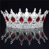 Crystal Vintage Royal Queen King Tiaras and Crowns 남자 남성 대회 대회 대회 유장 장식품 웨딩 헤어 보석 액세서리 Y200727230F