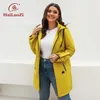 Giacche da donna HaiLuoZi Primavera Cappotto da donna Tasca grande Casual Sport Plus Size Traf Casual Antivento Giacca con cerniera con cappuccio di alta qualità 9737 220902