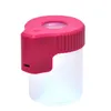 Roken kleurrijke draagbare USB LED-verlichting vergrootglas multifunctioneel droge kruiden Kruid tabak Spice Miller afdichting opslagpottencontainer glazen fles voorraad dhl gratis