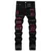 Velours côtelé lettre broderie Jeans automne hiver Slim jaune Stretch hommes pantalons décontractés Jean Homme pantalons Hombre coton Denim pantalon