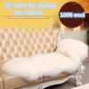 Mattor Real Sheepskin Wool Soff Cushion Fashion Carpet Pure Pad Window Anpassning 16 Färg vardagsrum