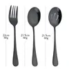 Flatware sets 3 stuks Gold Titanium Pating Serving lepels omvatten en gerichte roestvrijstalen gebruiksvoorwerpen set