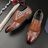 Oxford Shoes Men Shoes Classic Brogue Pu Cousage Faux Sued Point Toe Fashion Business Mariage d￩contract￩ Daily Ad128