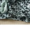 Ropa de dormir para mujer lisacmvpnel leopardo estampado para mujeres juego de pijama de hielo seda suave toque de manga larga pijama 220902