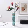럭셔리 아트 세라믹 꽃병 장식 공예 간단한 거실 꽃꽂이 북유럽 장식 홈 꽃병 가정 장식