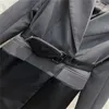 Damespakken Blazers Ontwerper Vintage Blazer Peacoat Getailleerd jasje Jas met zakken Driehoekpatroon Meisjes Milan Runway Merk Luxe Jurk Tops Pak Uitloper AL