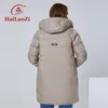 Femmes du bas Parkas Hailuozi Veste pour femmes d'hiver long Coton épais Big Pockets Ladies Mode Cversize L4xl Female Mouilles décontractées 6896 220902