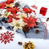 Decorações de Natal 51020pcs Flores de Natal Glitter Glitter Artificial Árvores de Natal Decoração de Festa de Casamento de Xmas para o ano em casa 220901