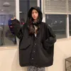 Womens Down Parkas Parkas Women Women Pure Color Trendy Unissex feminina Ulzzang Loose Collection punk simples Mujer Ropa com capuz de peito solteiro 220902