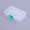 Jewelry Pouches 8/10/15/18/24 Compartment Plastic Bead Storage Containers Rectangle Adjustable Dividers Box Organiser Boxes Case White