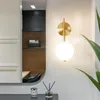ウォールランプベッドサイドランプバスルームガラスランプシェード屋内ライト電気めっきクラフトデコレーションブラケットリビングルーム