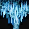 Strings Led Meteor Lights Waterproof Shower Rain 8 Tube String Tree Garden House Decoration EU US Plug In Holiday Lighting