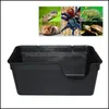 Reptile Supplies Reptile Supplies Box Ing Case Hole Water Feeder Spider Turtle Snake Centipede E3 Drop Delivery Home Ga Dh83L