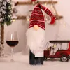 Décoration de Noël Designer Cover Wine Verbeille de bouteille de bouteille elfe jouet sans visage Gnome Gnome Creative Vines Bouteilles Fashion Decor3732965