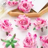 Dekoratif Çiçekler 10 PCS Scrapbook Yılbaşı Düğün Düğün Açık Bahçe Noel Evi Şeker Kutusu Flanel Haddelenmiş Güller