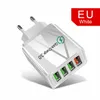 Szybkie szybkie ładowanie QC30 4PORTS WALL SHARGER UE UK UK 4 USB AC HOME TREAD TRACE COP CHARGERS Adapter Power Adapter dla iPhone'a Samsung TA6392630