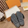 Designers Slippers Men Women Calfskin Sandals POOL PILLOW COMFORT Sandal Hook Loop Fastener Mules Slipper Rubber Slides Size