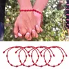 Charm Bracelets 24pcs 7 Knots Red String Bracelet For Women Men Lucky Amulet And Friendship Handmade Braid Rope Wristband Jewelry Gift