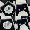 Top Design Heart Charm Love Designer Earrings Brandjewelry8 örhänge Designer för kvinnor Studs Set Luxury Earing Lyxiga smycken Cjeweler Ruby Diamond