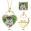 Collane con ciondolo Collana Po personalizzata Pet personalizzato 3 colori PoText cuore regolabile