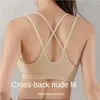 Bras Active Bra For Women Push Up Cross Sexy Tops Seamless Beauty Back Underwear Hollow Berathable Yoga Running Shock Quick Dry Vest 220902