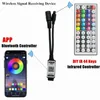 스트립 LED 스트립 라이트 RGB SMD 2835 유연한 리본 20m 15m 10m 7.5m 5m 테이프 다이오드 DC12V 블루투스 음악 제어