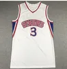 76erss retro jersey 3 Allen Iverson basketbal jerseys Mitchell Ness Mesh Georgetown Hoyas College University Vintage College Men