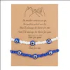 Charm Bracelets Turkish White Blue Evil Eyes Bracelet Sets Lucky Couple Bracelets For Women Colorf Bead Rope Chain Charm Dhseller2010 Dhbhp