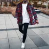 Herenpakken blazers herfst mode plaid jassen mannen casual afslag kraag met lange mouwen gesloten geknoopte jas mannen winter bovenkleding streetwear man kleding l220902