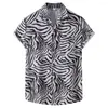 Men's Casual Shirts Short Sleeves Turn-down Collar Men Tops Patch Pocket Hawaii Beach Style Summer Shirt Breathable Easy To Match Loose