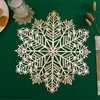 Other Event Party Supplies Christmas Decoration Placemats PVC Christmas Snowflake Nonslip And Heatinsulating Table Mats Party Decor Coasters Table Mats 220901