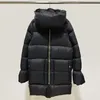 Piumino da uomo Parka Piumino invernale ispessito Donna Tinta unita Cerniera Casual Gioventù Unisex Piumino nero 220902