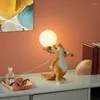 Tafellampen creatieve lamp cartoon squirrel nacht licht slaapkamer bedkamer bed bureau kinderkamer decoratie ornamenten