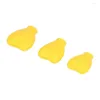 Storage Bags Makeup Brush Covers Yellow Heart Shape Soft Flexible Lightweight Silicone Cosmetic Protectors