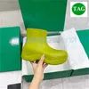 2022 Top Rubber Puddle Ankle Boots Booties height increase 6.5CM venetas designer shoes Jute hollyhock kivi black Walking Ankle men women Casual Thick Bottom Boot