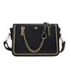 Evening Bags Luxury Rivet Handbag Women Bag Designer Brand Metal Chain Tote Casual PU Leather Crossbody