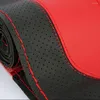 Housses de volant 38CM quatre saisons universelles en cuir microfibre anti-dérapant Sport Style tresse couverture accessoires de voiture