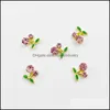 ديكورات فن الأظافر الفنية ديكورات فن الأظافر 20pcs 3d Cherry Charms Alloy Rhinestones DIY Sweet Manciure Accessories Supplies Profession Dhzfn